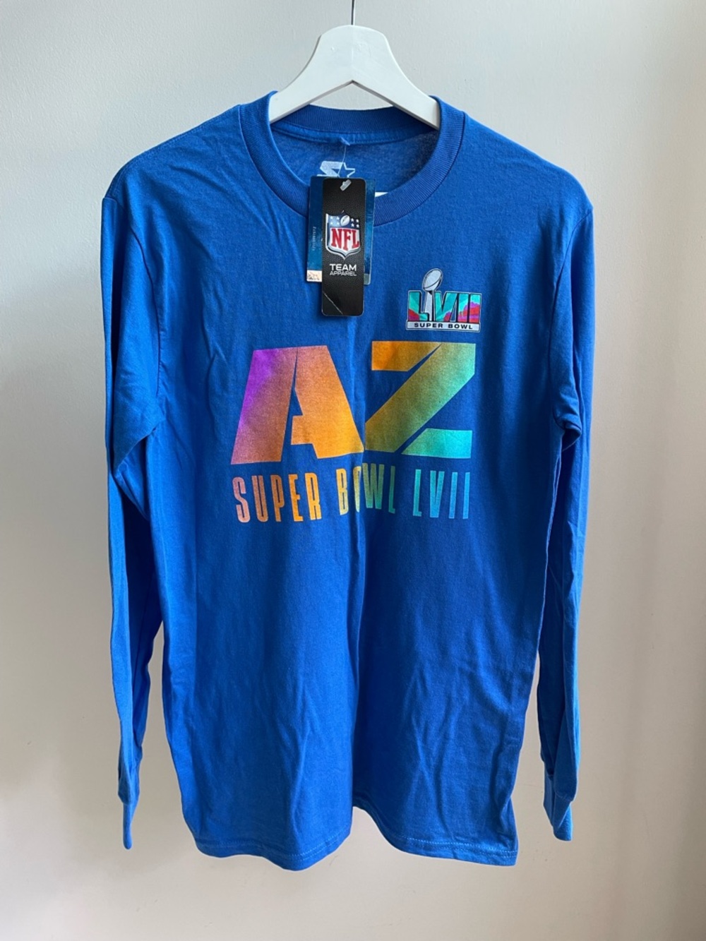 Rare Super Bowl LVII AZ Gradient Logo Tee Blue NEW
